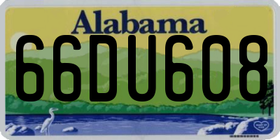 AL license plate 66DU608