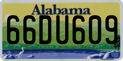 AL license plate 66DU609