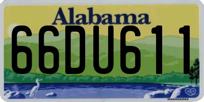 AL license plate 66DU611