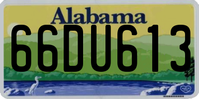 AL license plate 66DU613