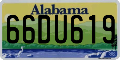 AL license plate 66DU619