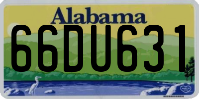 AL license plate 66DU631
