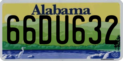 AL license plate 66DU632