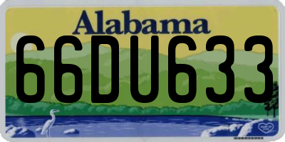 AL license plate 66DU633