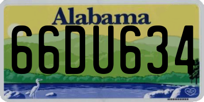 AL license plate 66DU634