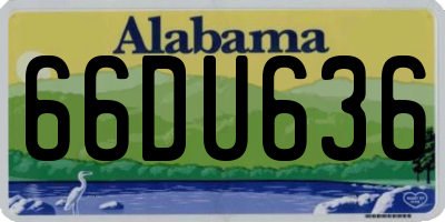 AL license plate 66DU636
