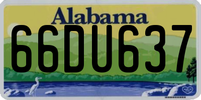 AL license plate 66DU637