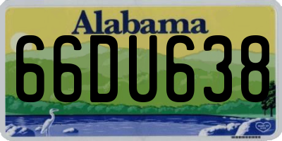 AL license plate 66DU638