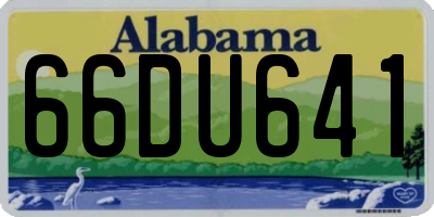 AL license plate 66DU641