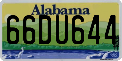 AL license plate 66DU644