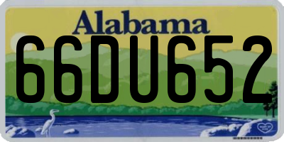 AL license plate 66DU652
