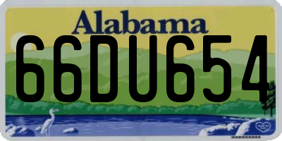 AL license plate 66DU654