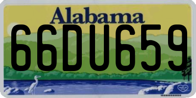AL license plate 66DU659