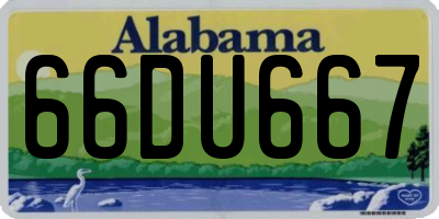 AL license plate 66DU667