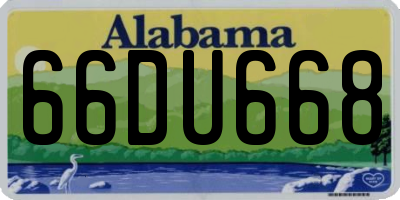 AL license plate 66DU668
