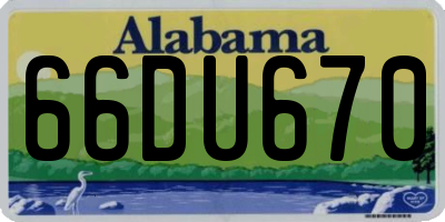 AL license plate 66DU670
