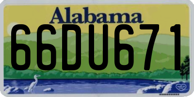 AL license plate 66DU671