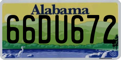 AL license plate 66DU672