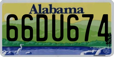 AL license plate 66DU674