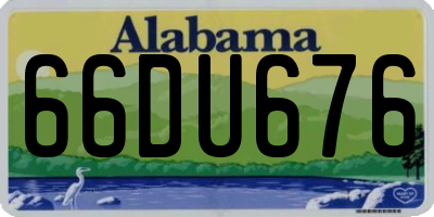 AL license plate 66DU676