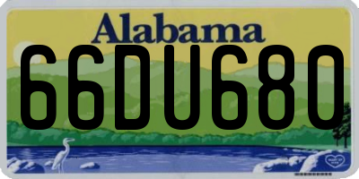 AL license plate 66DU680