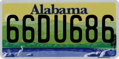AL license plate 66DU686
