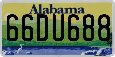 AL license plate 66DU688