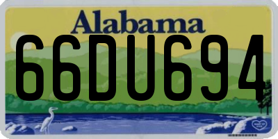 AL license plate 66DU694