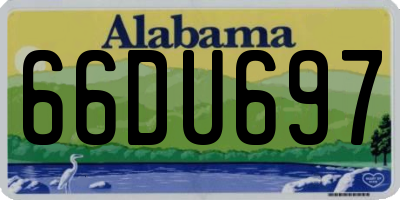 AL license plate 66DU697