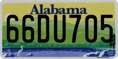 AL license plate 66DU705