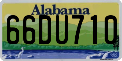 AL license plate 66DU710
