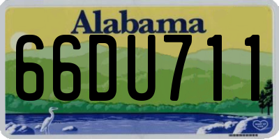AL license plate 66DU711