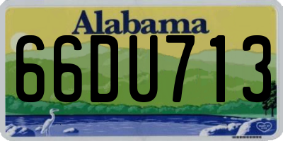 AL license plate 66DU713