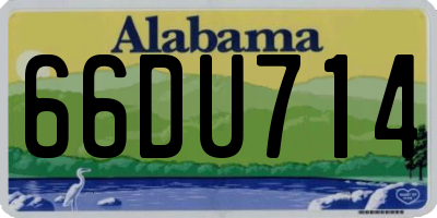 AL license plate 66DU714