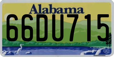 AL license plate 66DU715
