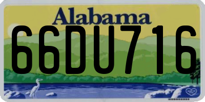 AL license plate 66DU716
