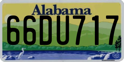 AL license plate 66DU717