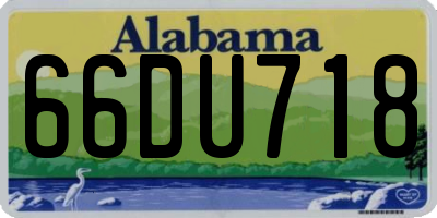 AL license plate 66DU718