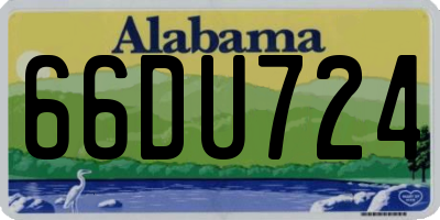 AL license plate 66DU724