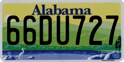 AL license plate 66DU727