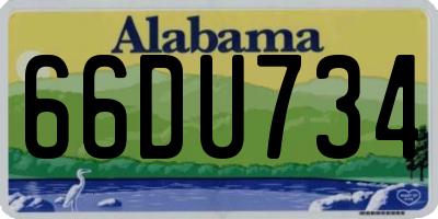 AL license plate 66DU734