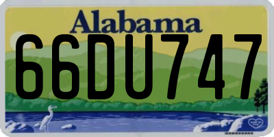 AL license plate 66DU747