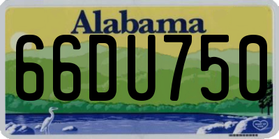 AL license plate 66DU750