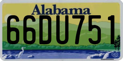 AL license plate 66DU751