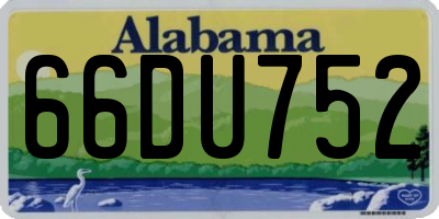 AL license plate 66DU752