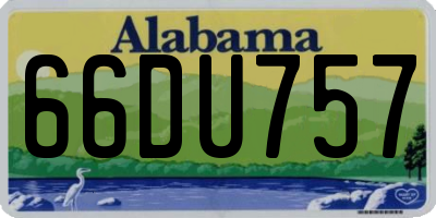 AL license plate 66DU757