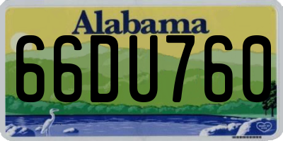 AL license plate 66DU760
