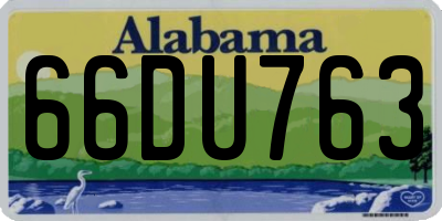 AL license plate 66DU763