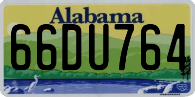 AL license plate 66DU764