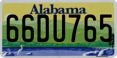 AL license plate 66DU765